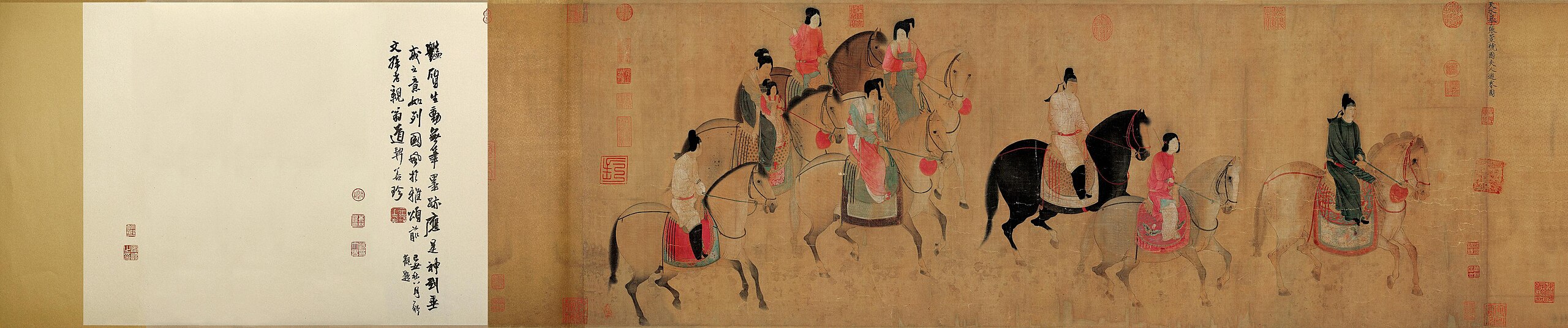 Spring Outing of the Tang Court, full painting